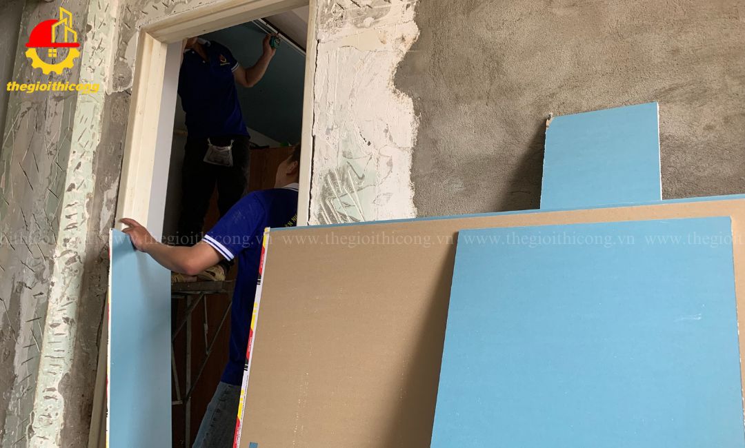 thi công trần thạch cao