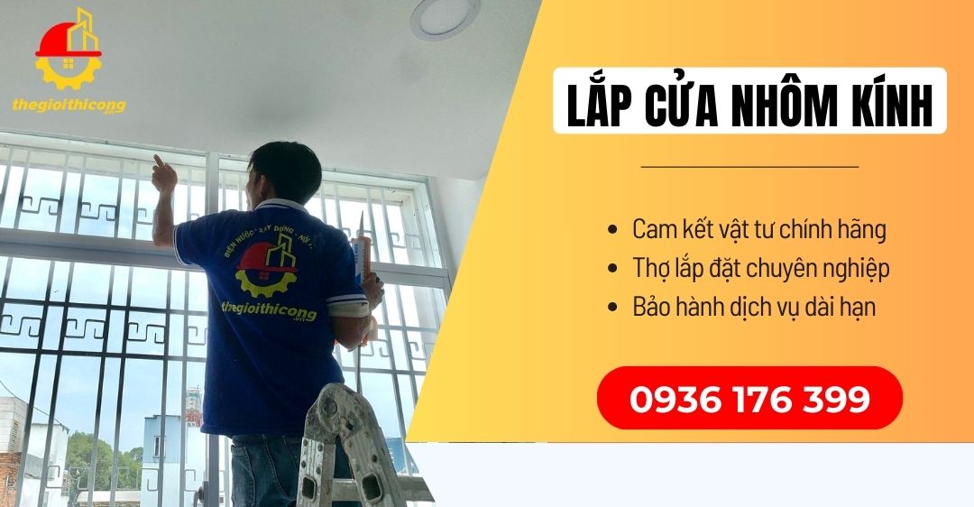 lắp cửa nhôm kính