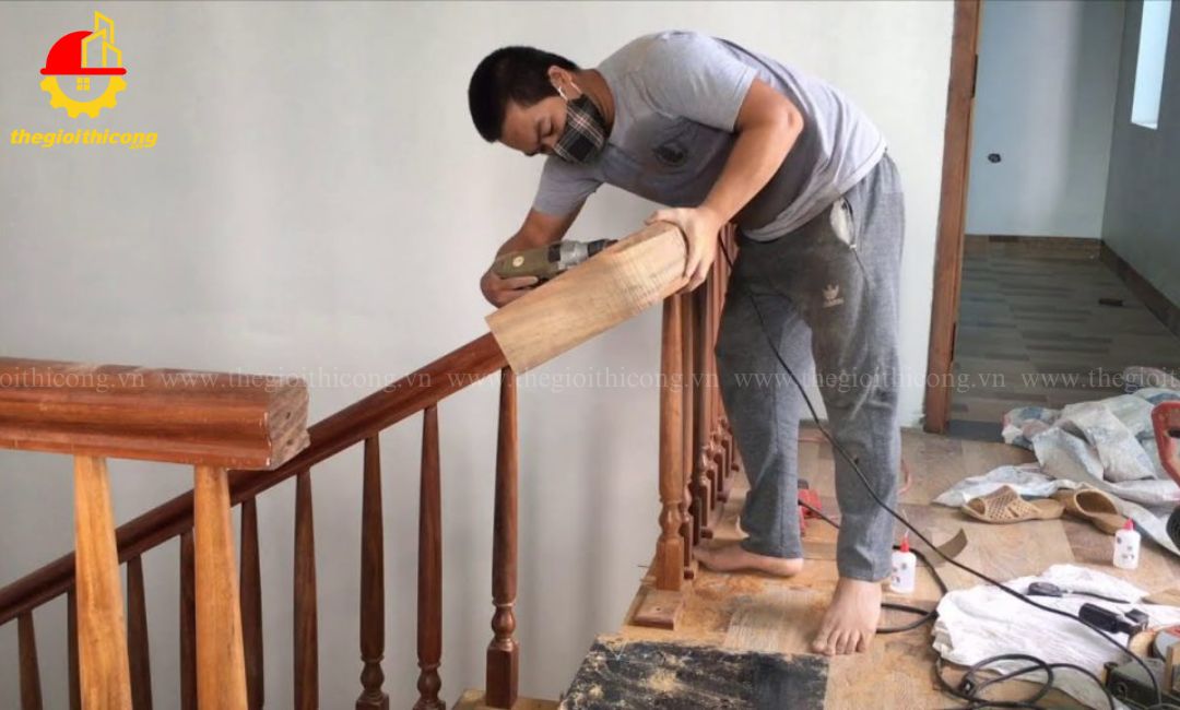 sửa chữa cầu thang gỗ tại nhà