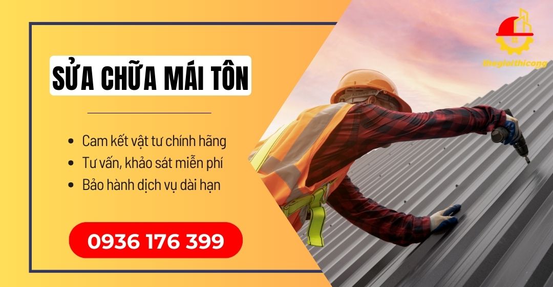 sửa chữa mái tôn