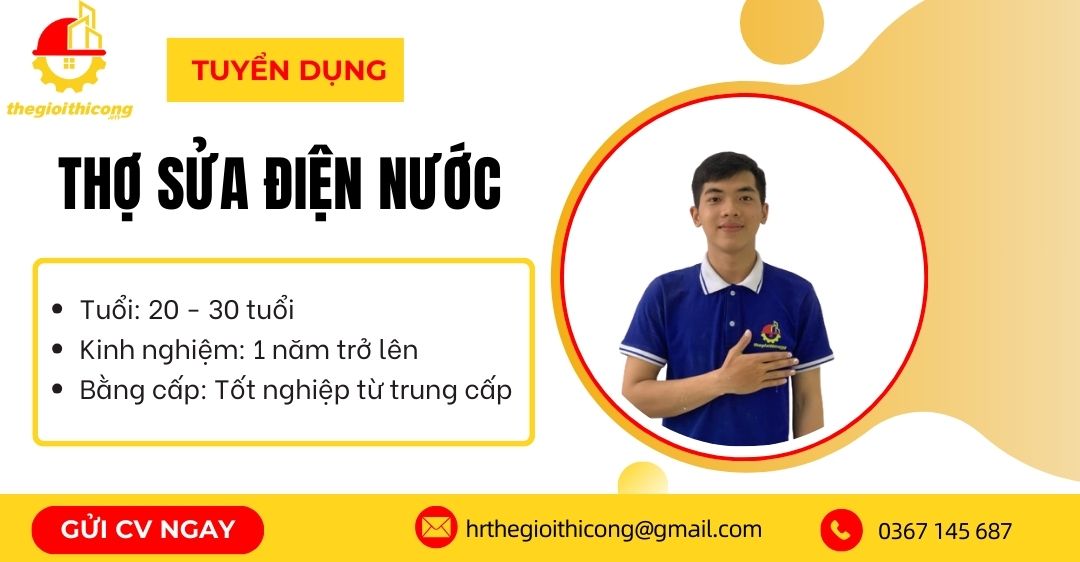 tuyển thợ sửa điện nước