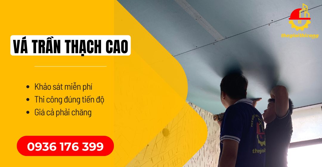 vá trần thạch cao
