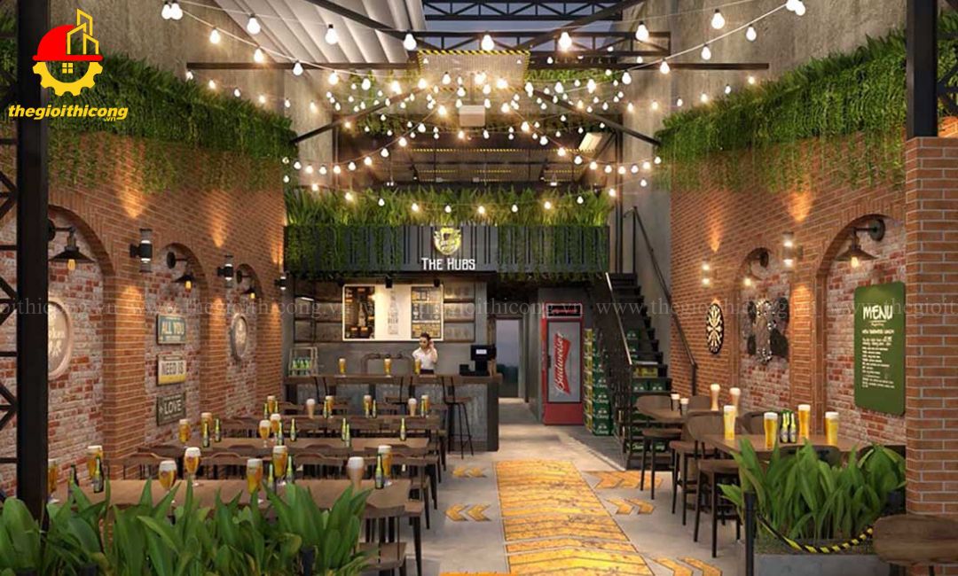 thi công nhà hàng khung thép